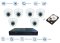 AHD-Kamera-Set - 6x 720P-Kamera mit 30 m IR-und Hybrid-DVR