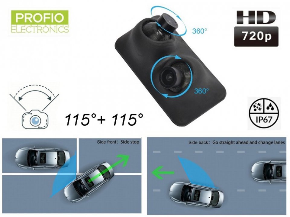 Compra online de 360 graus hd carro espelho de ponto cego rotativo