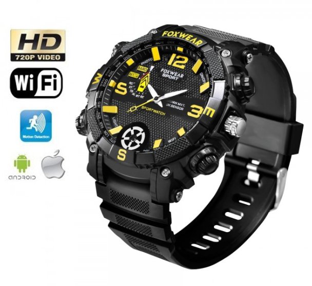 Waterproof spy camera sales watch