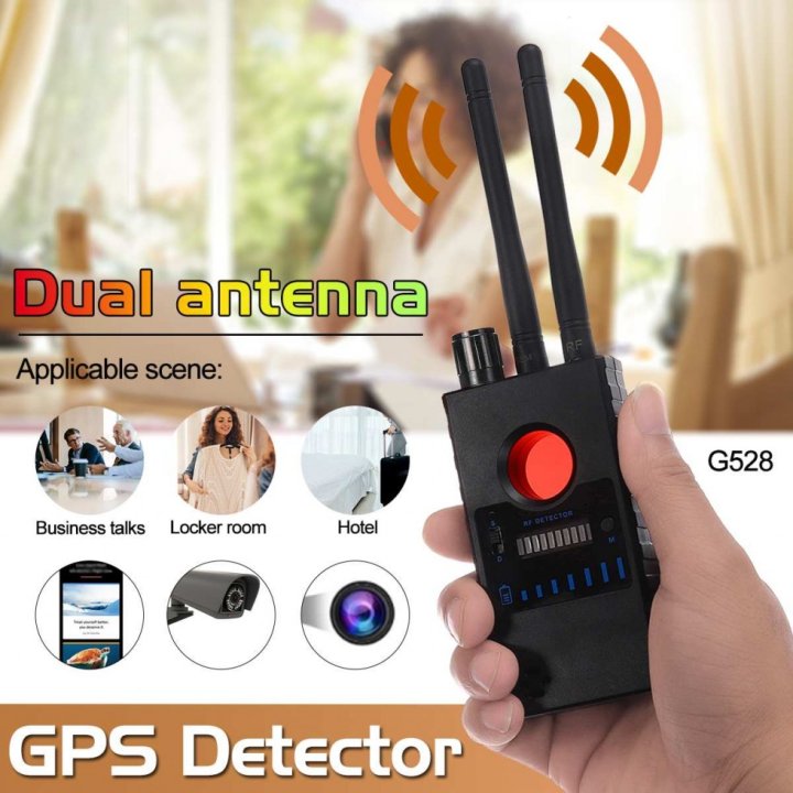 Detector GPS Vaoecms Anti Espia RF Radio Frecuencia -Negro