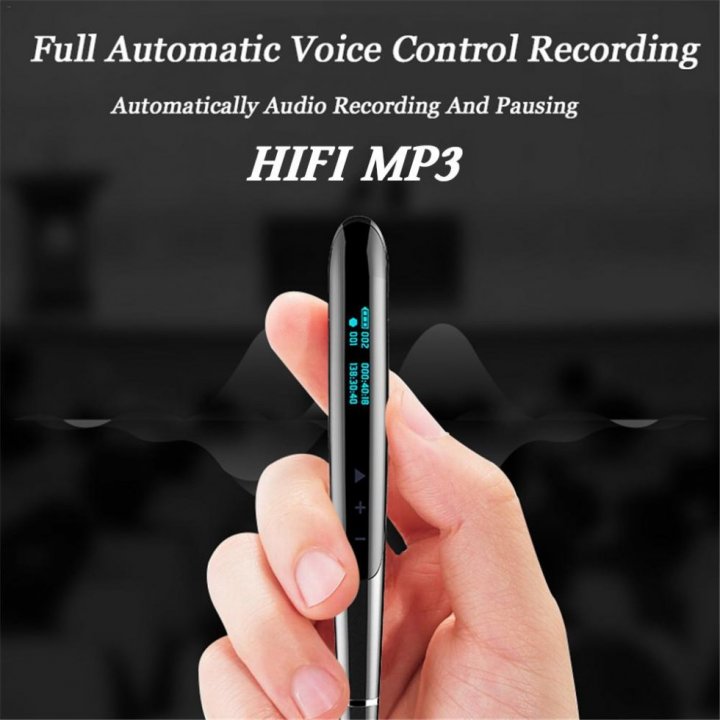 Pluma de grabación de audio - Grabadora espía de voz oculta digital + 8GB