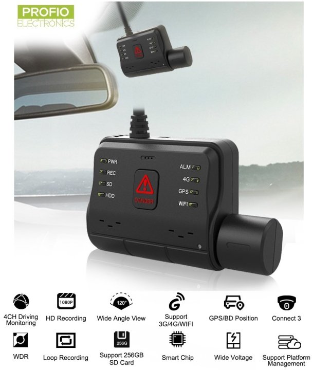 Enregistreur vidéo Full HD 1080P DashCam caméra DVR de voiture (Copie) 